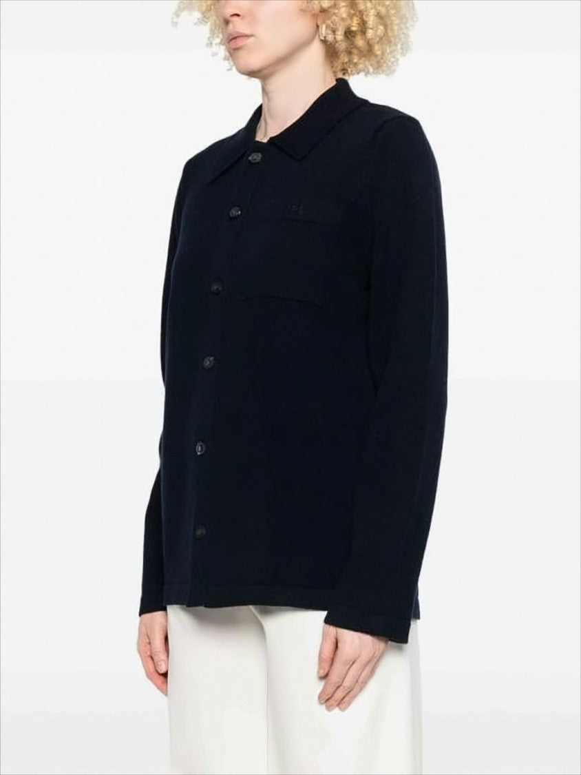 A.P.C. Classic Button-Up Cardigan With Pointed Collar