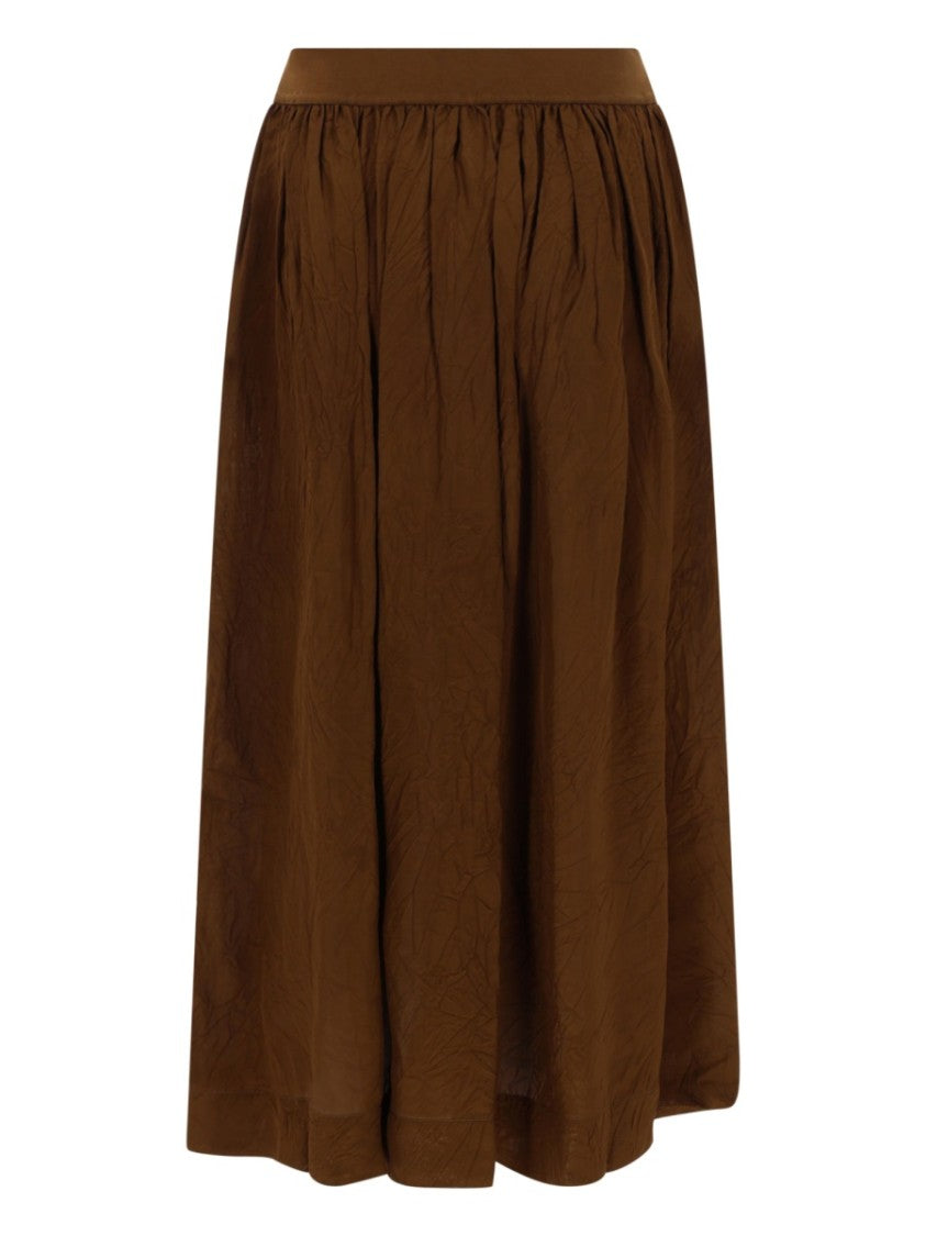 Uma Wang Gillian High Waist Gathered Midi Skirt