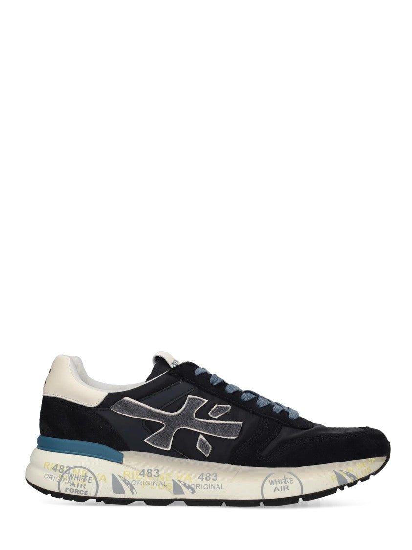 Premiata Calf Leather Sneakers With Contrast Accents