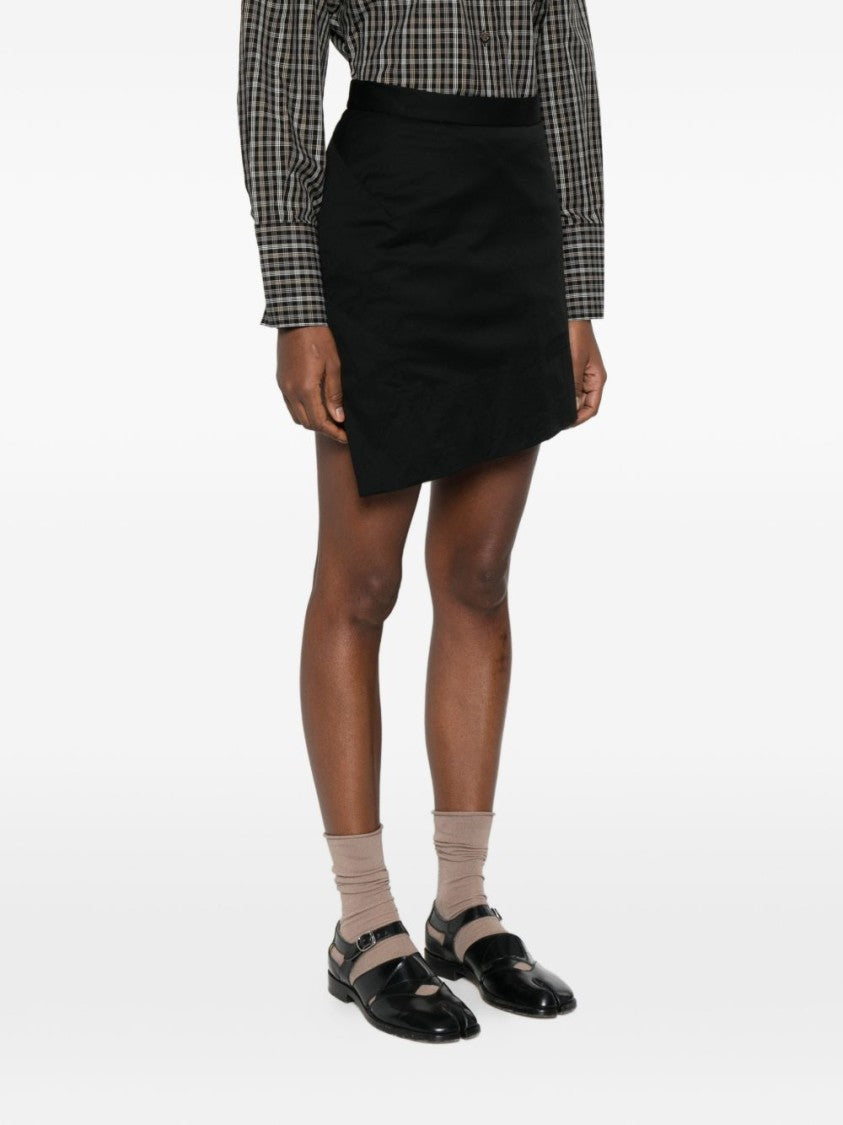 Vivienne Westwood Black Asymmetric Hem High Waist Skirt