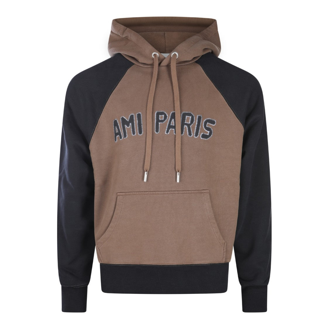 Ami Paris Brown And Black Cotton Sweatshirt