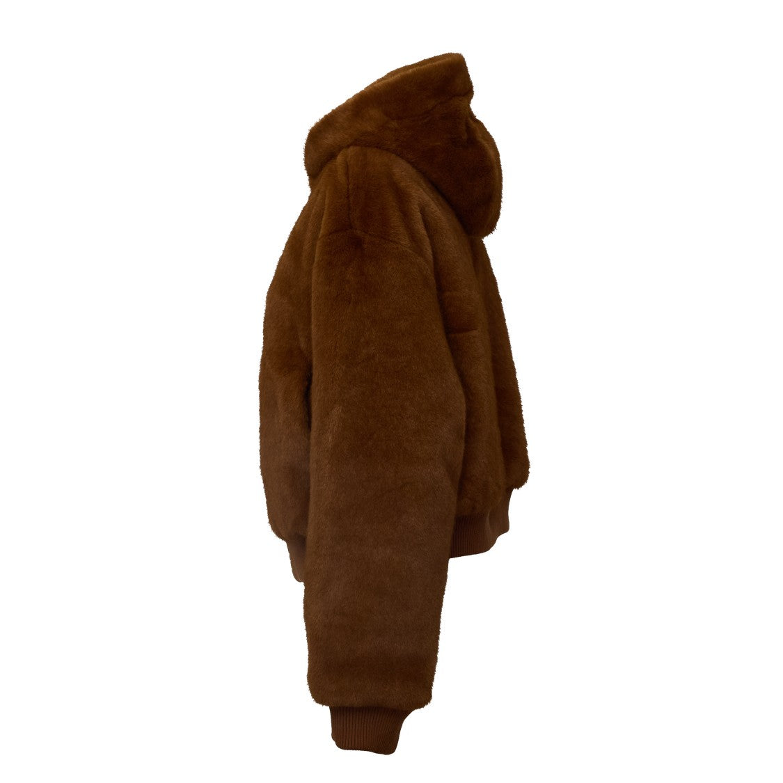Essentiel Antwerp Brown Kico Reversible Faux Fur Hooded Jacket