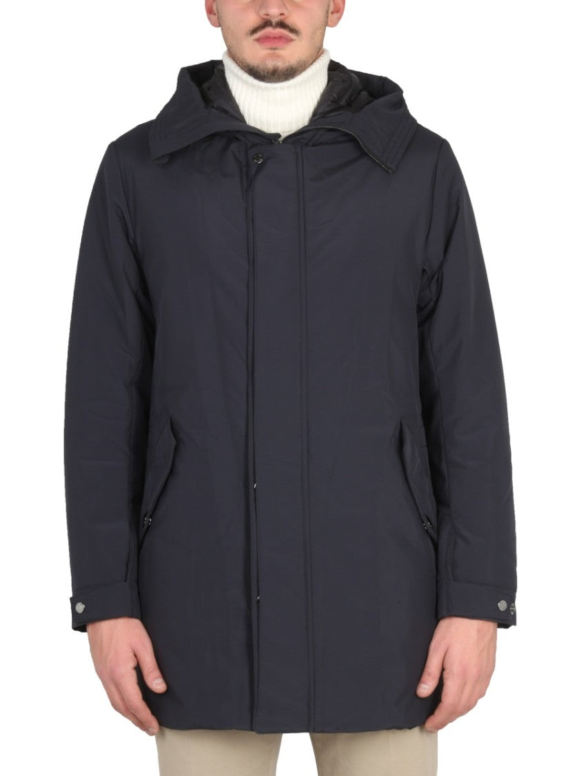 Moorer Hooded Casual Jacket With Concealed Zipper