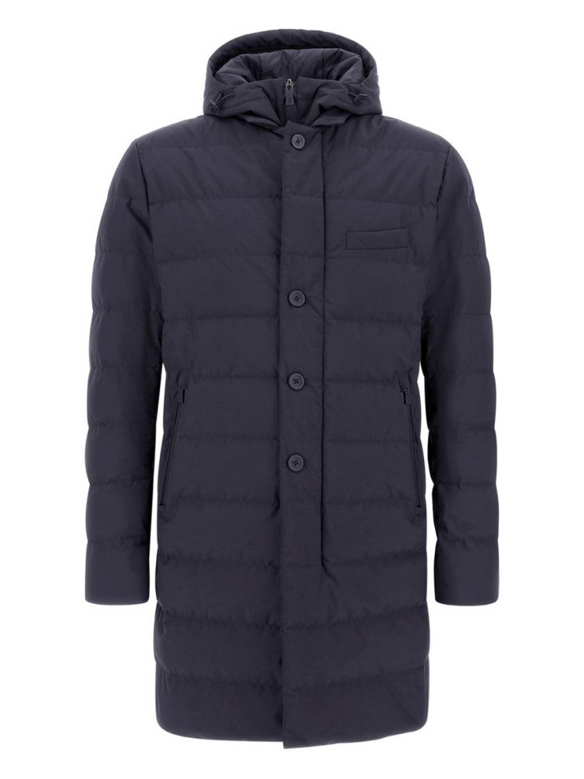 Herno Long Padded Jacket With Windstopper Fabric