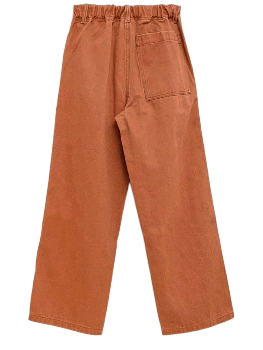 Baserange High-Waist Straight-Leg Pants With Elastic Back And Minimalist Design