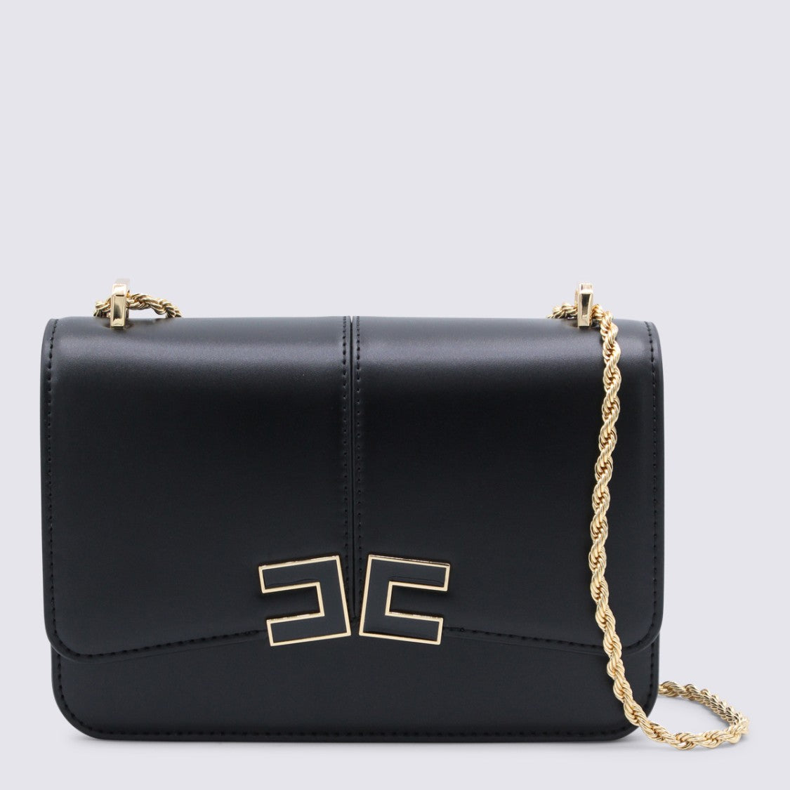 Elisabetta Franchi Structured Black Handbag