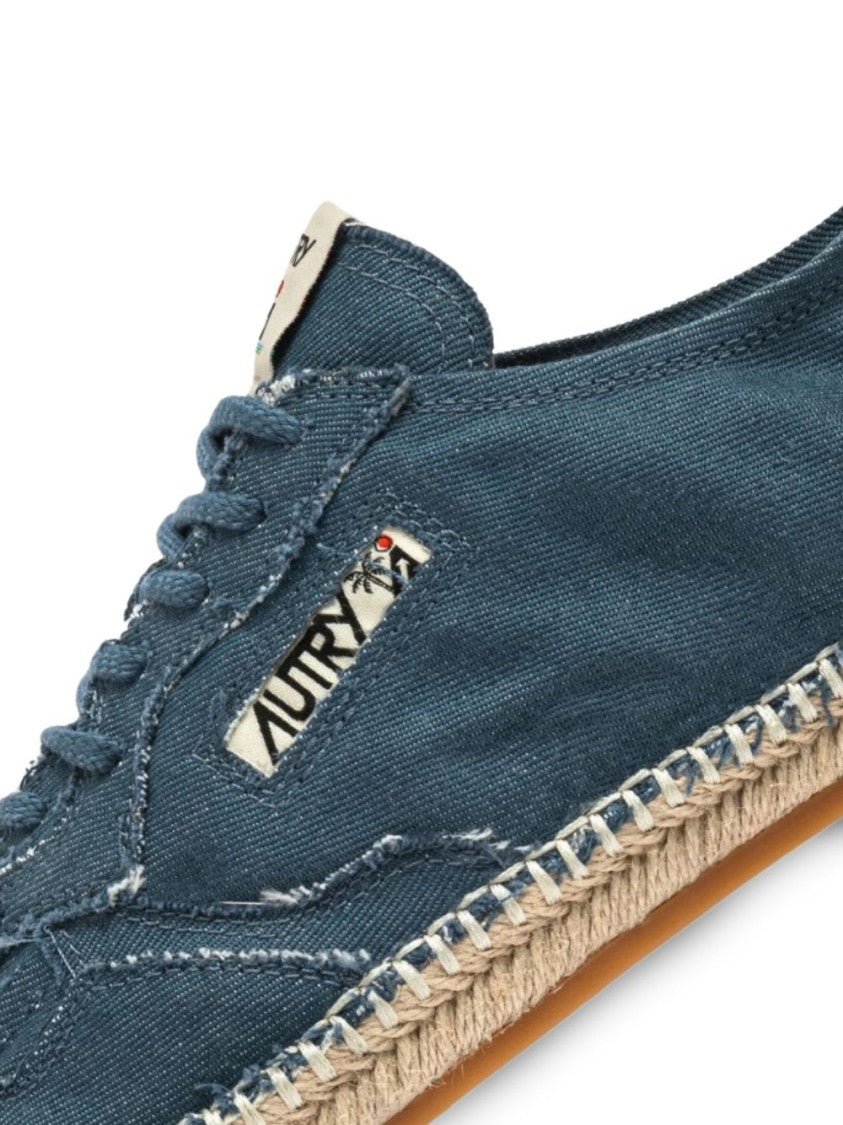 Autry Navy Canvas Espadrilles With Summer Motif