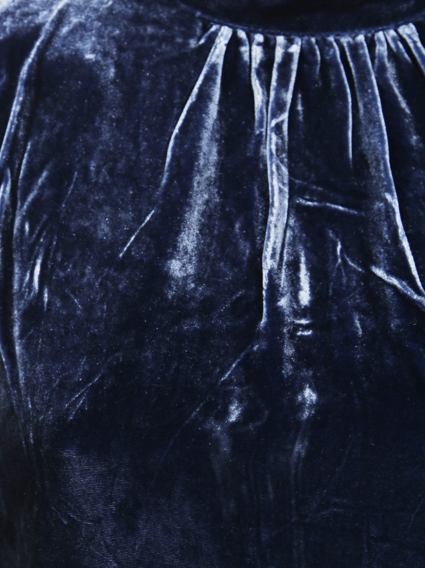 Rotate Silk Velvet Ls Mini Dress