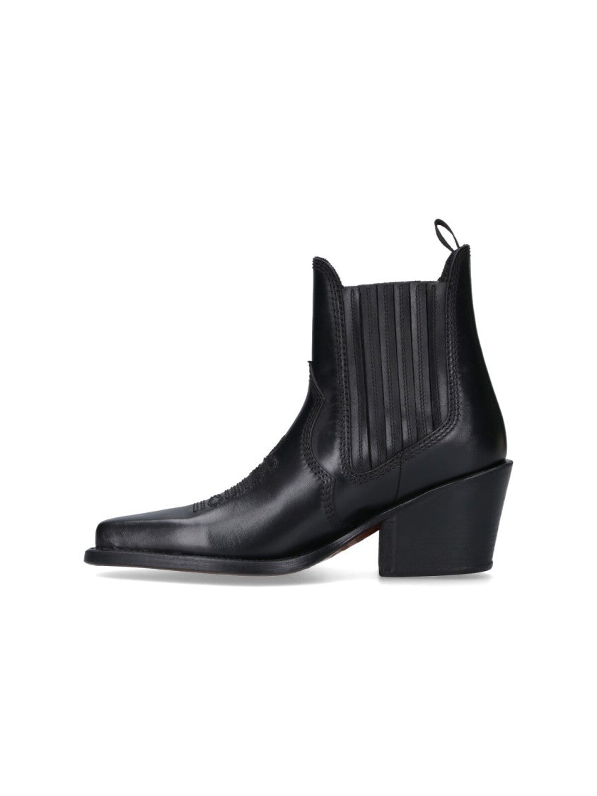 Dsquared2 Classic Black Boots With Smooth Finish