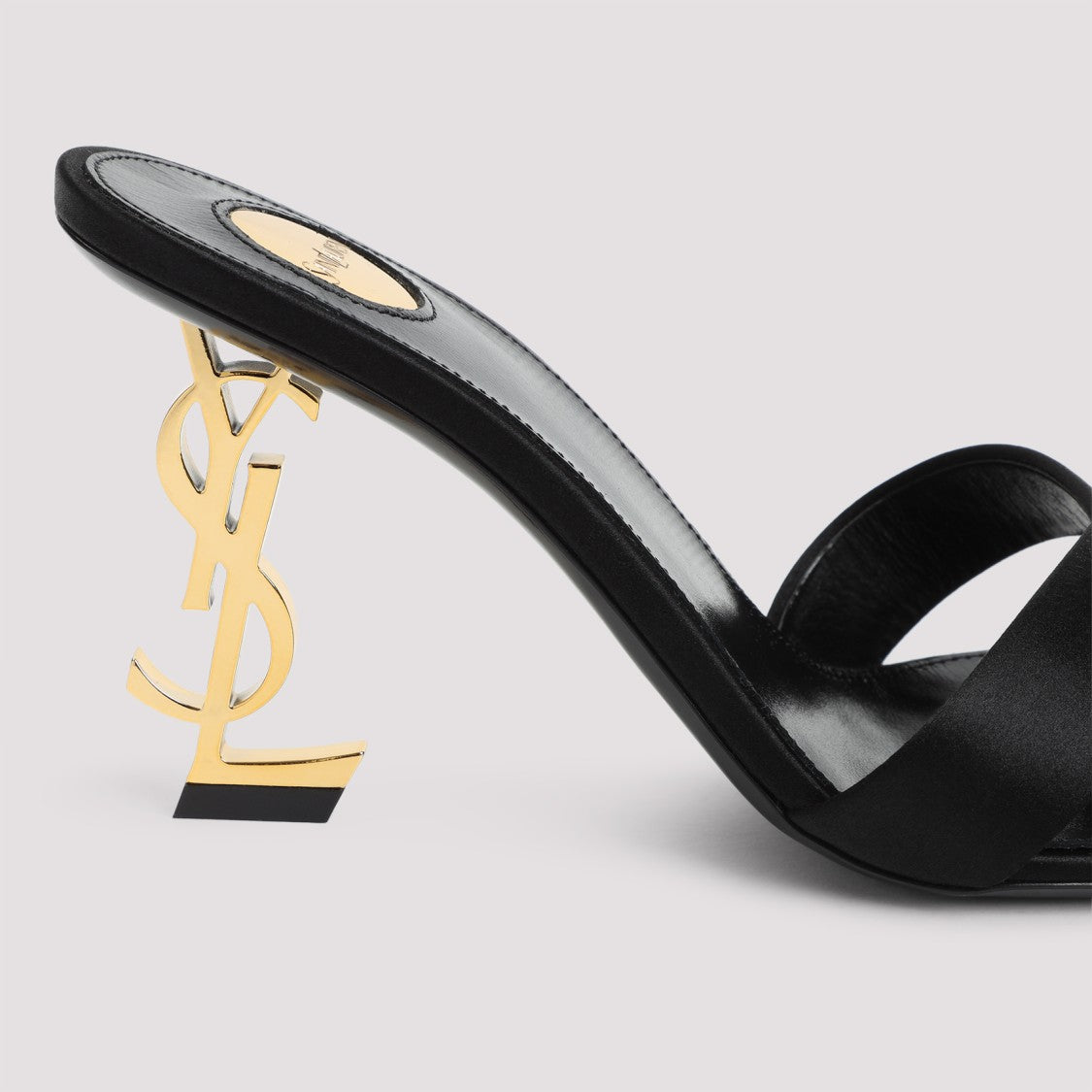Saint Laurent Black Satin Opyum 85 Mules