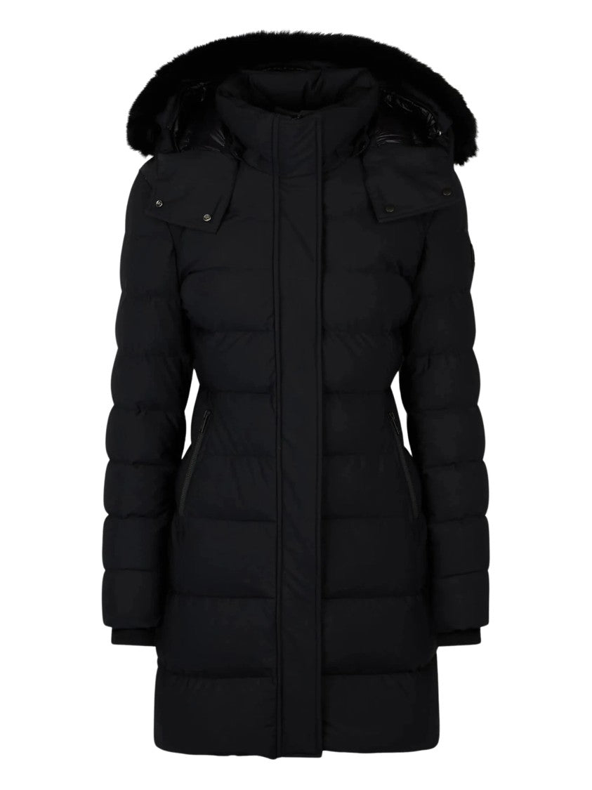 Moose Knuckles Quilted Parka With Fur-Trimmed Hood And Structured Silhouette