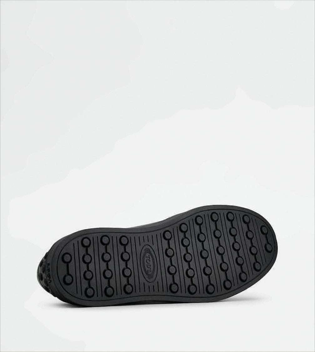 Tod's Calf Leather Low-Top Sneakers With Rubber Sole