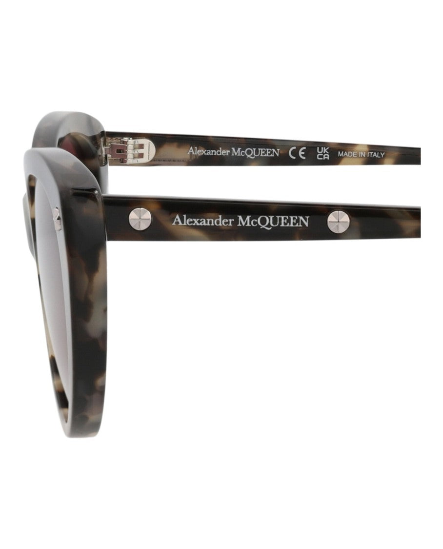Alexander Mcqueen Cat Eye-Frame Acetate Sunglasses With Saddle Nose Bridge