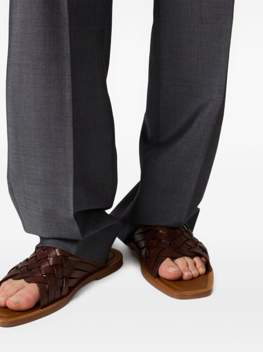 Miu Miu Straight-Leg Tailored Subtle Texture Trousers