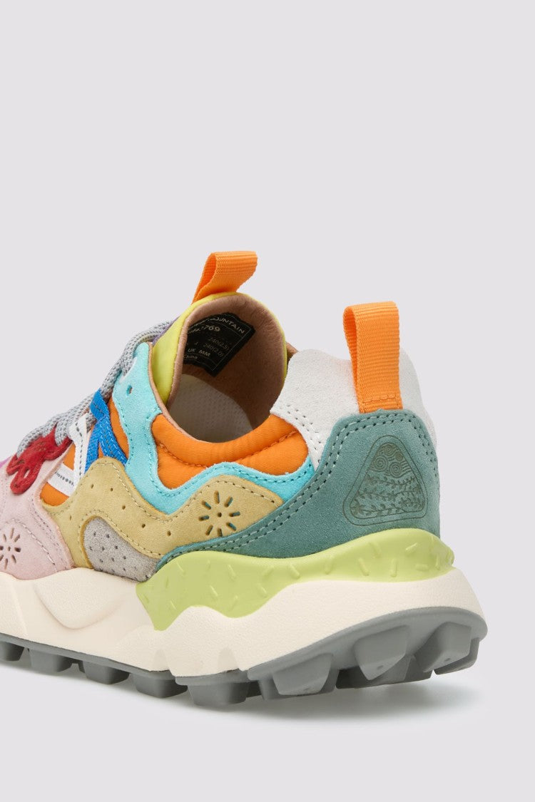 Flower Mountain Multi-Colored Sneakers With Chunky Sole And Decorative Perforations