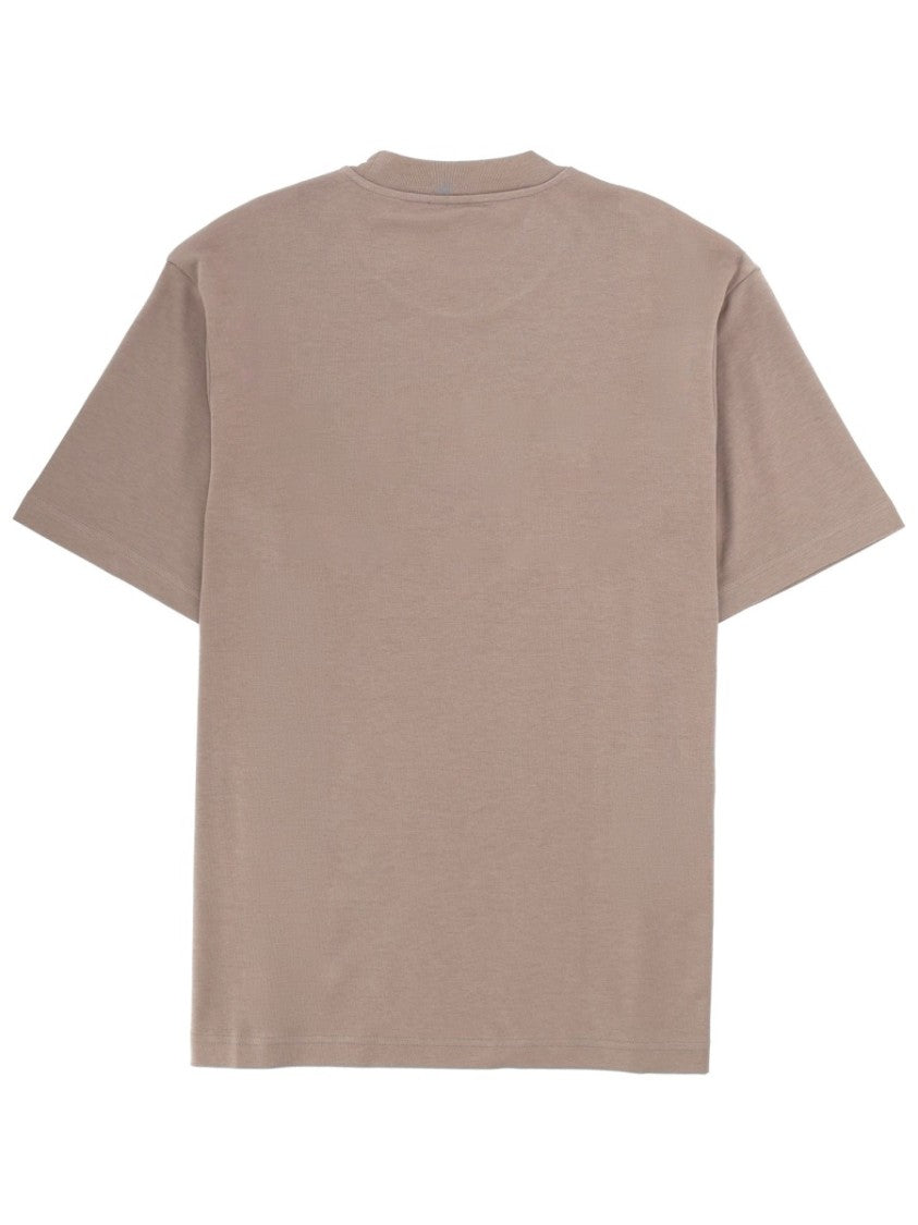 Emporio Armani Muted Beige Embroidered T-Shirt
