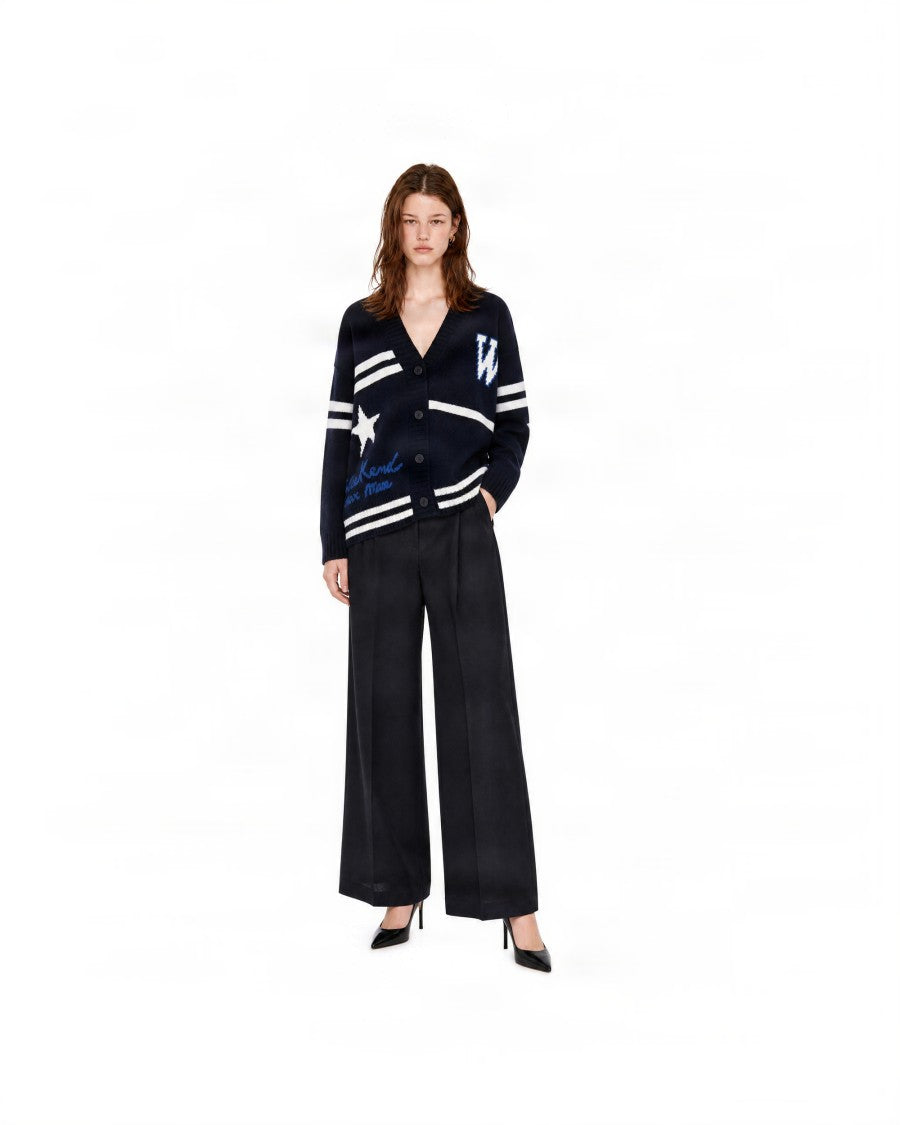 Max Mara High-Waisted Pleated Virgin Wool Wide-Leg Trousers