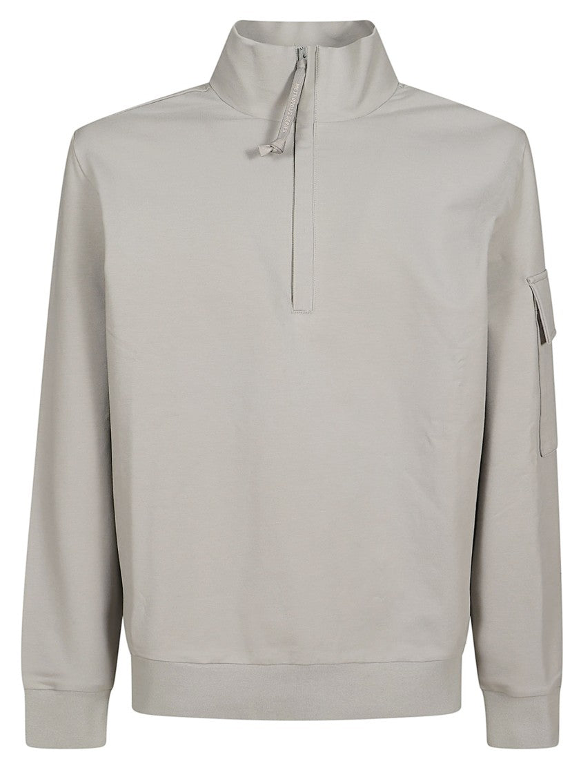 C.P. Company Half-Zip Pullover Sweater With Left Sleeve Pocket