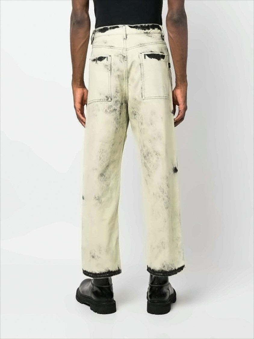 Oamc Relaxed Straight-Leg Denim Pants With Distressed Finish
