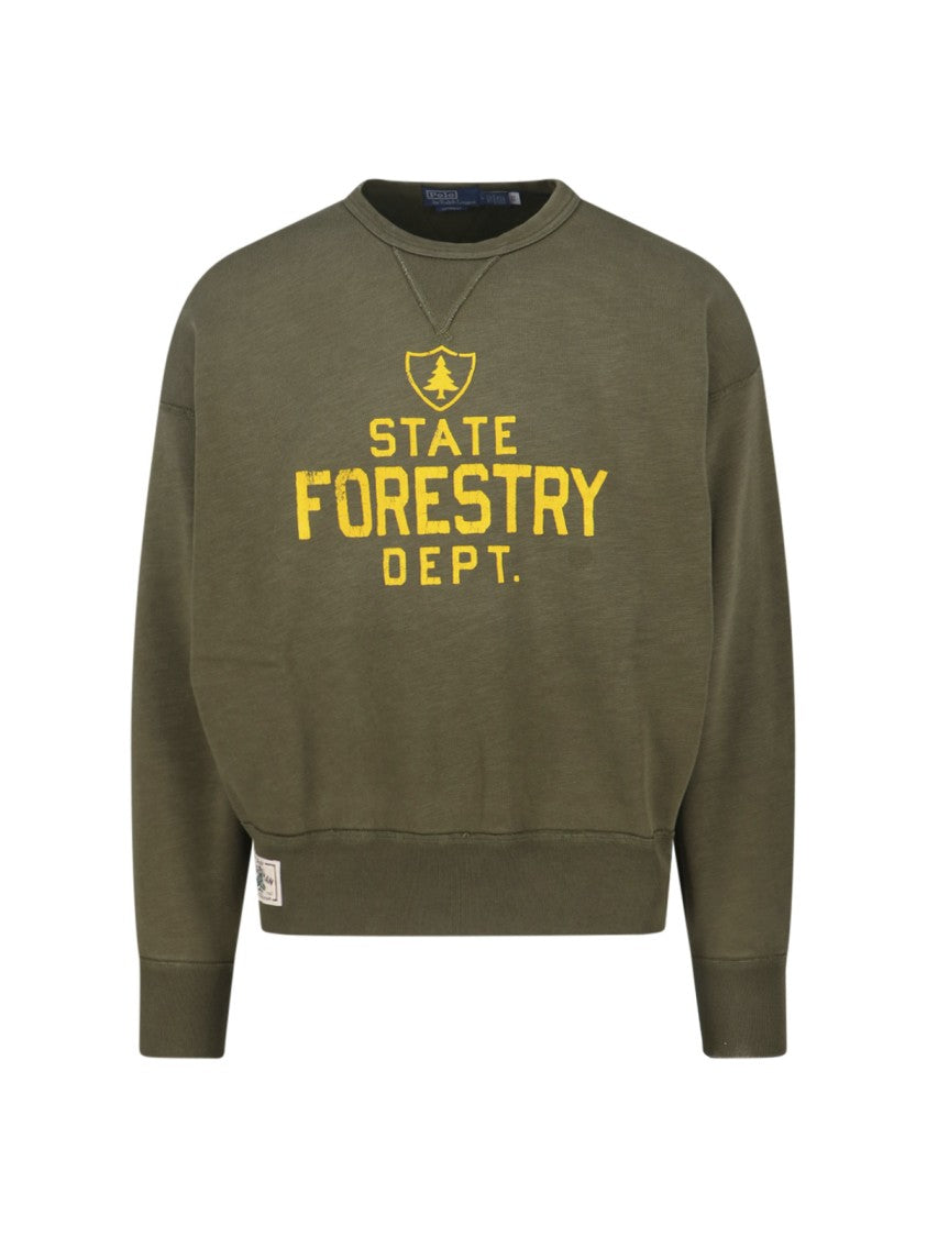 Polo Ralph Lauren Sweatshirt, In Green Cotton Blend