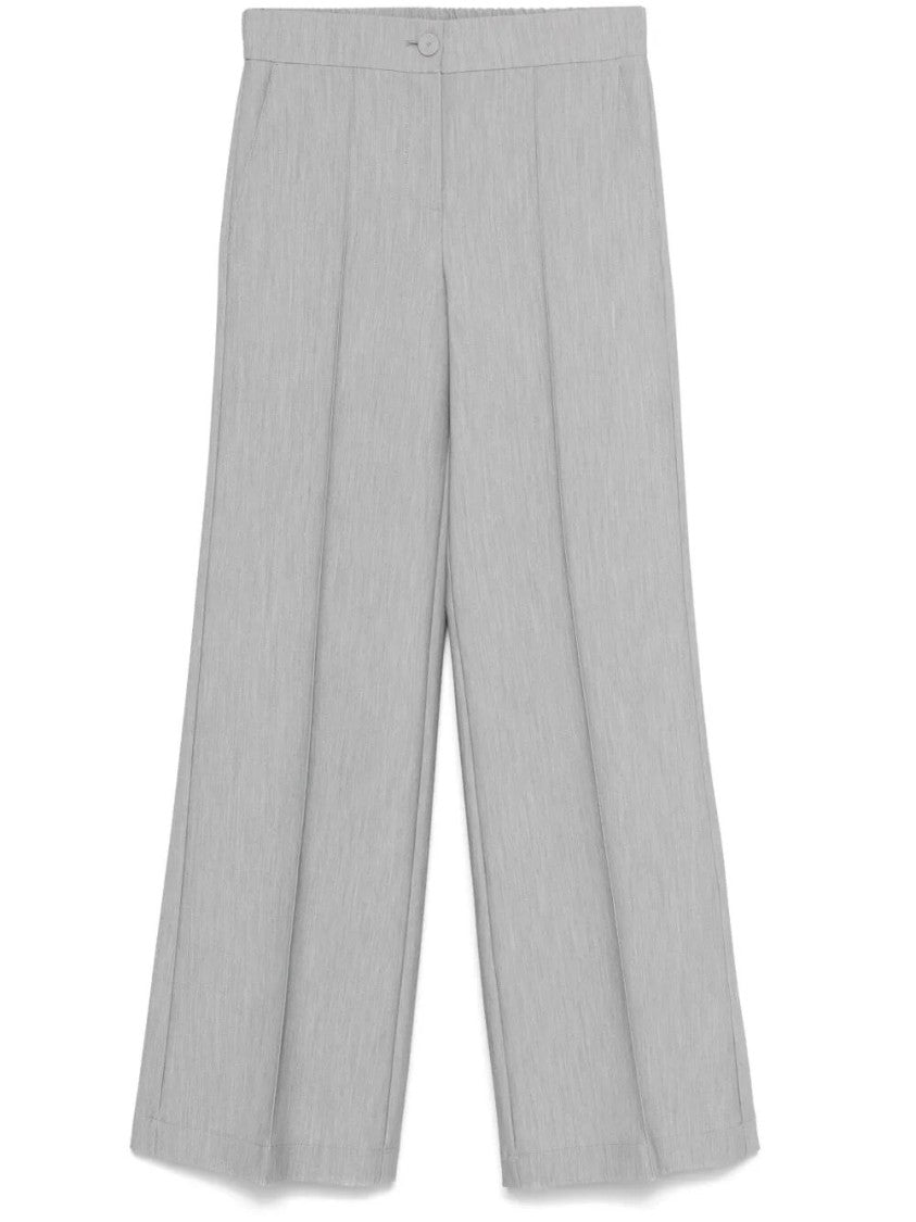 Patrizia Pepe Wide-Leg Tailored Pants With Vertical Stripes