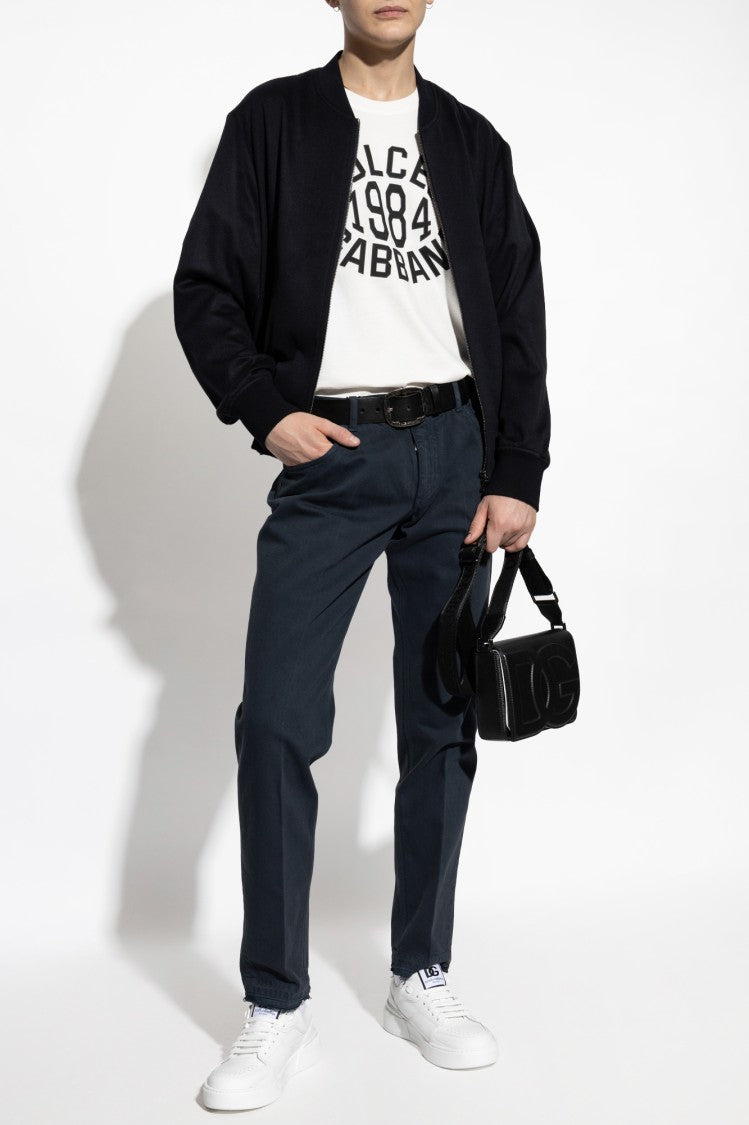 Dolce & Gabbana Navy Blue Cashmere Jacket