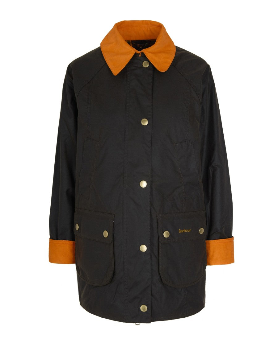 Barbour Olive/Ancient Icons Modern Beadnell Wax Jacket