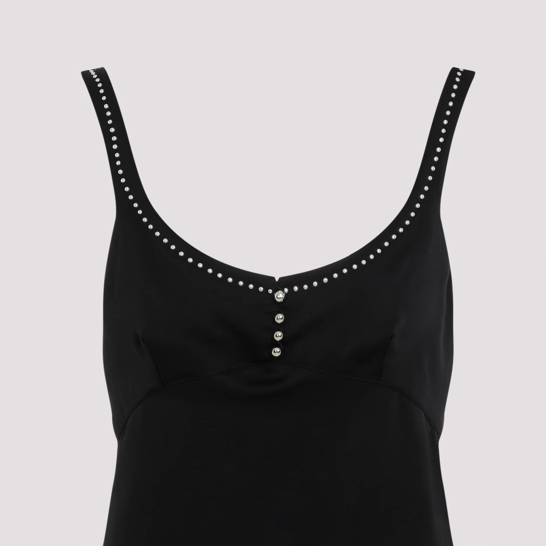 Rabanne Scoop Neck Dress With Delicate Embellishments