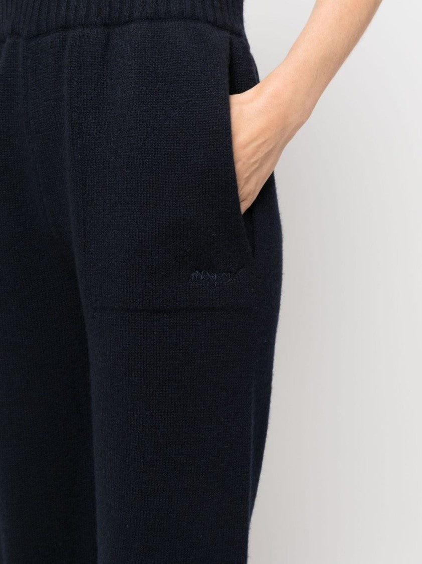 Msgm Blue Wool Cashmere Pants