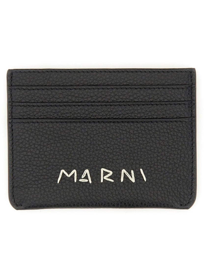 Marni Card Holder With Logo Mending