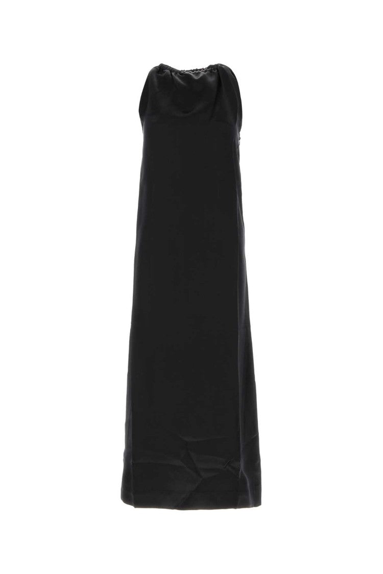 Loulou Studio Black Satin Morene Dress