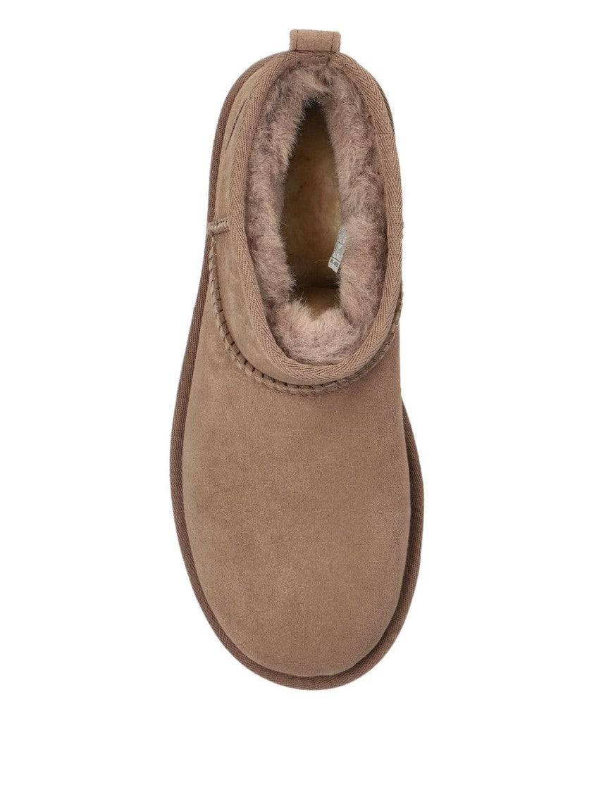 Ugg Ultra Mini Suede Boots With Plush Lining