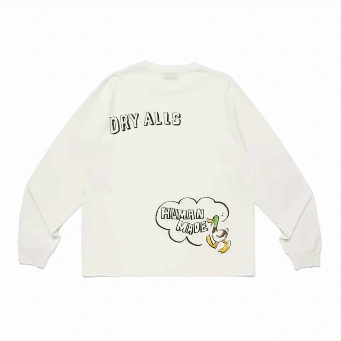 Humanmade Long-Sleeve Graphic Tee With Ribbed Cuffs