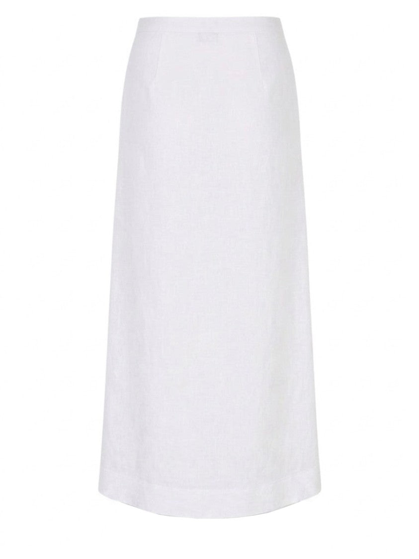 Max Mara Asymmetrical Midi Skirt With Decorative Buttons