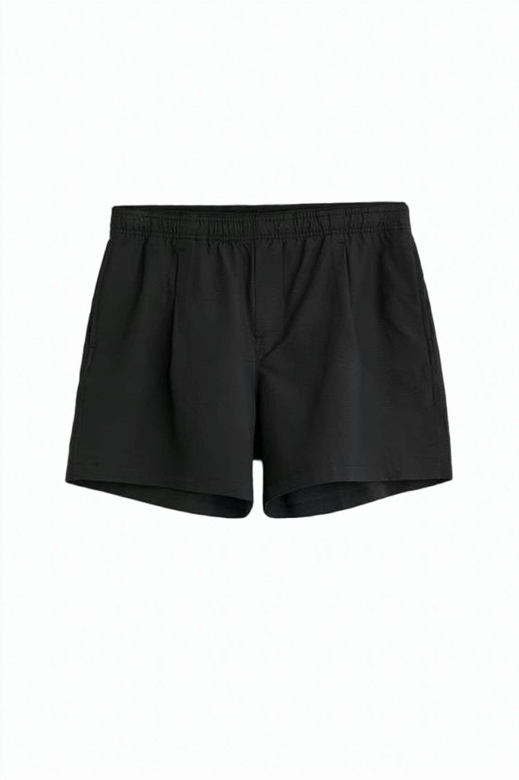 Our Legacy Minimalist Black Shorts With Elastic Waistband And Side Pockets