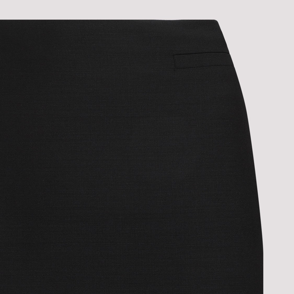 Givenchy Black Wool Front Kick Skirt