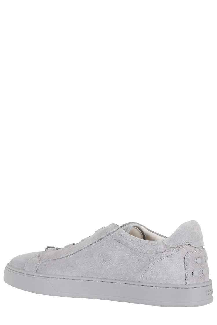 Tod's Gray Elastic Sneaker Box 04L Suede Sneakers