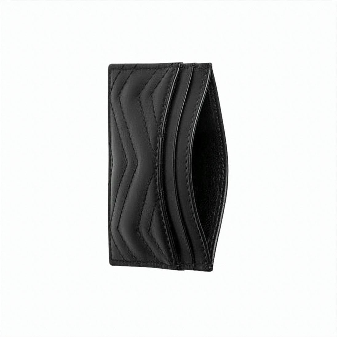 Gucci Quilted Leather Cardholder With Double-G Logo Accents
