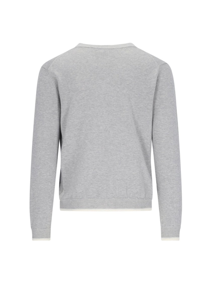 Maison Kitsuné Classic V-Neck Knit Cardigan With Embroidered Emblem