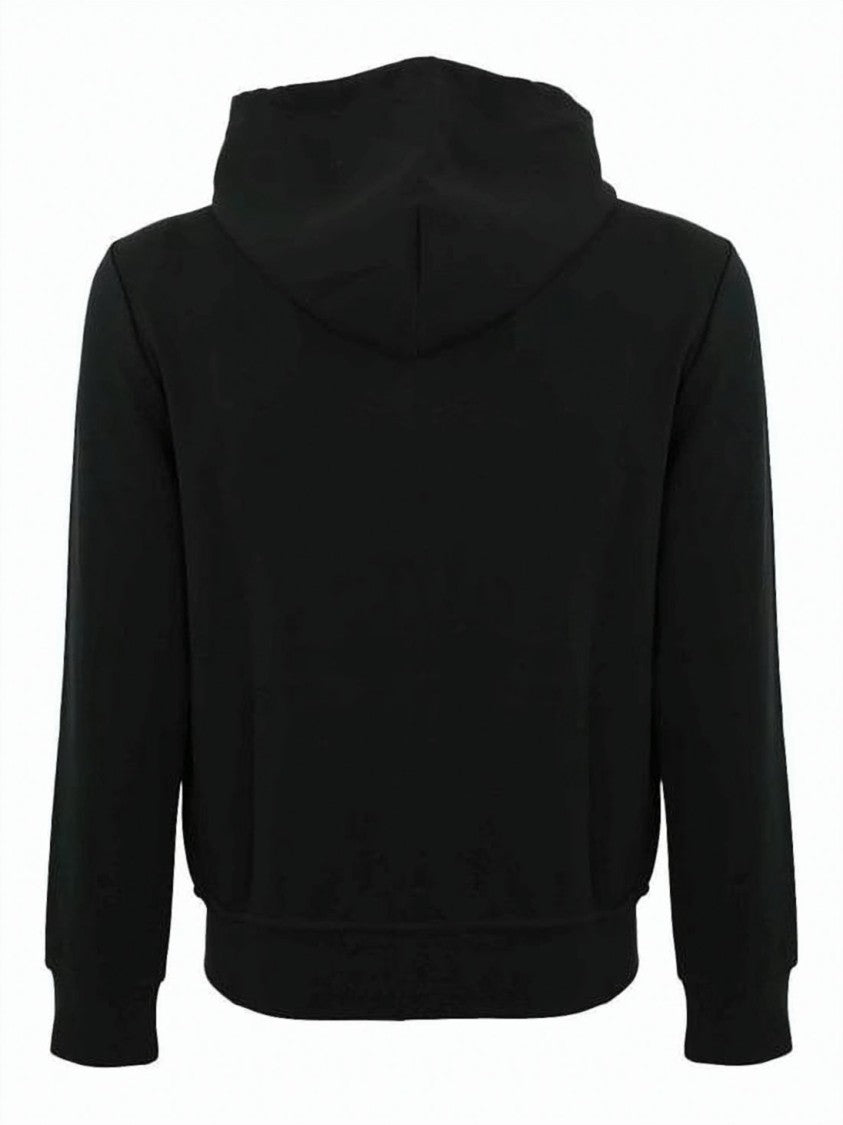 Polo Ralph Lauren Black Zip-Up Hoodie With Adjustable Drawstring And Embroidered Logo