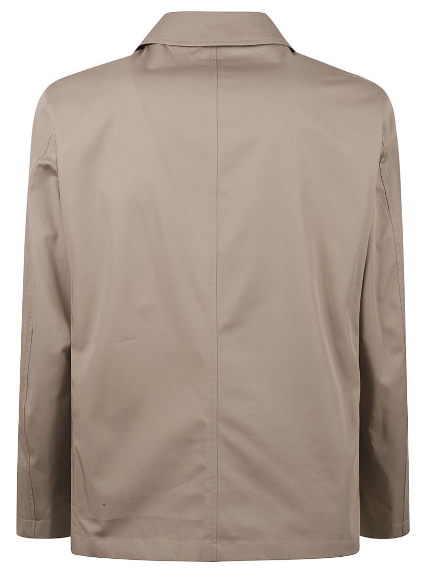 Herno Double-Breasted Dove Grey Coat