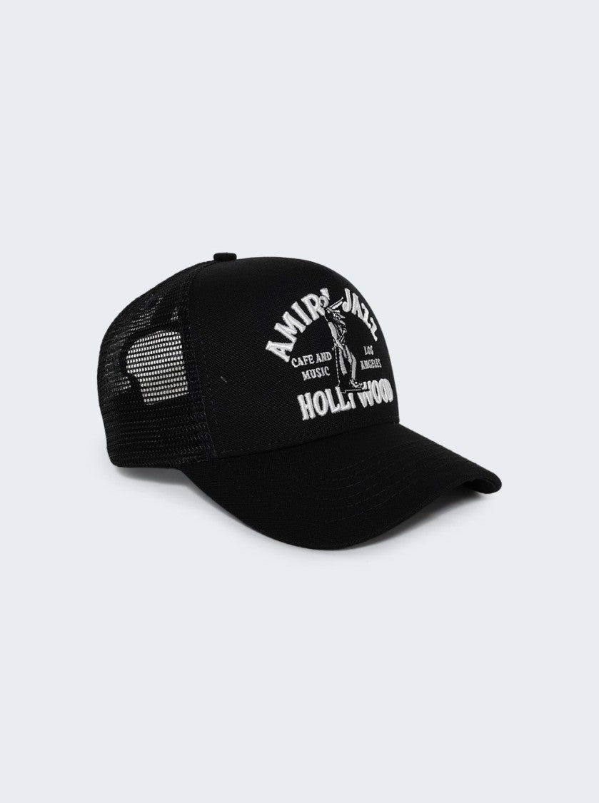 Amiri Jazz Wolf Trucker Hat Black