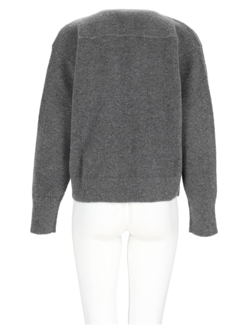 Bottega Veneta Cropped Grey Cashmere Cardigan