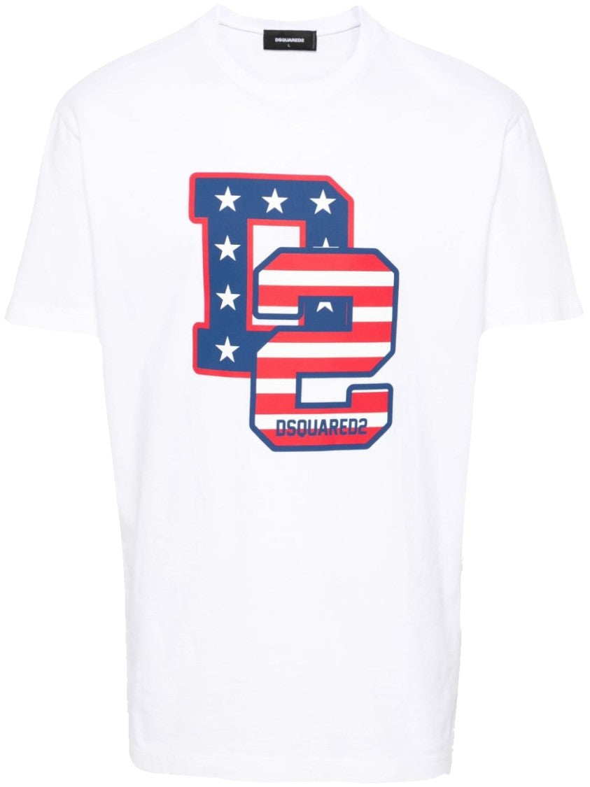 Dsquared2 Cotton Jersey Crew Neck T-Shirt