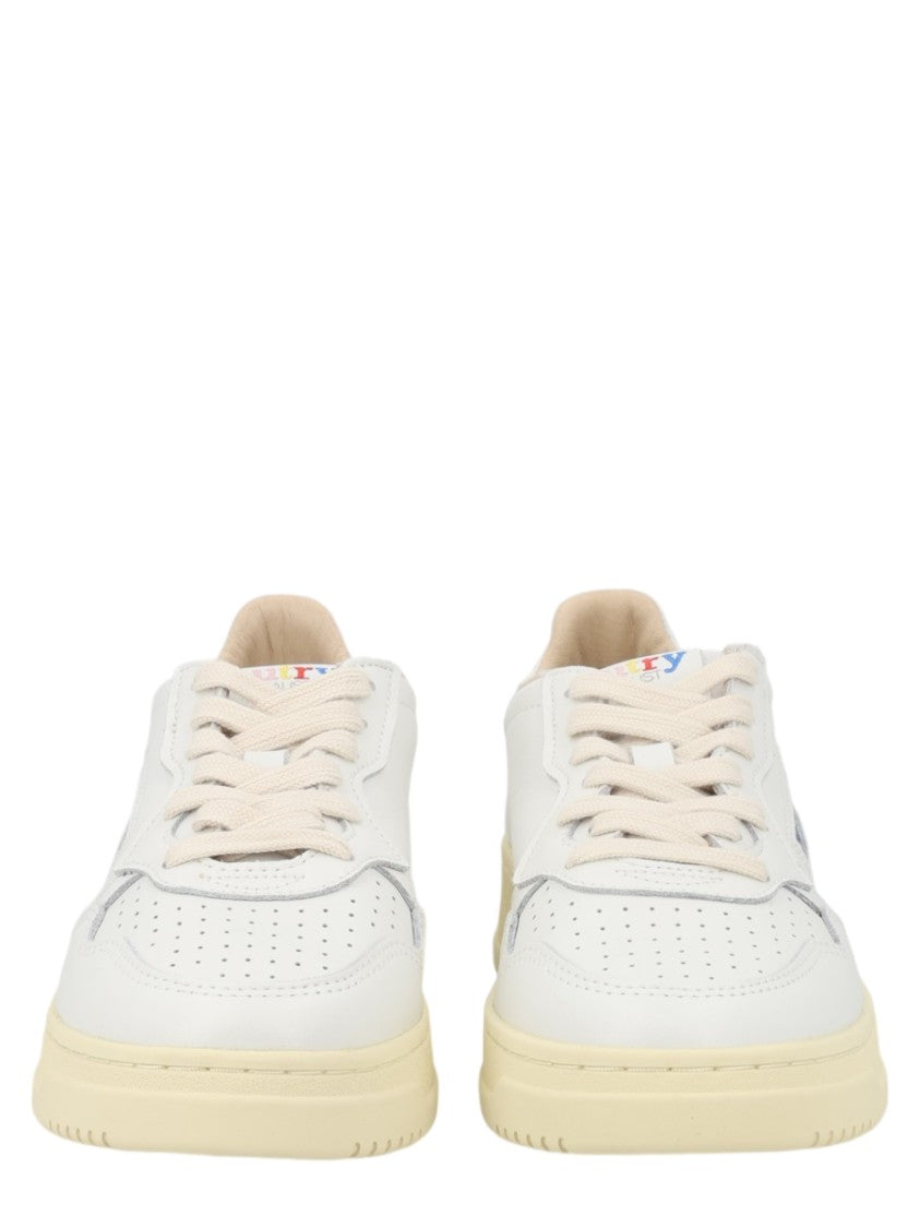 Autry Medalist Low Perforated Multicolor Logo Leather Sneakers