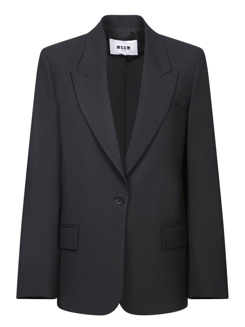 Msgm Women's Blazer With Tailored Fit And Detailing