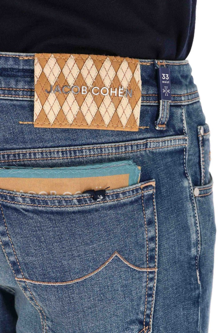 Jacob Cohen Geometric Horsehair Label Comfort Jeans