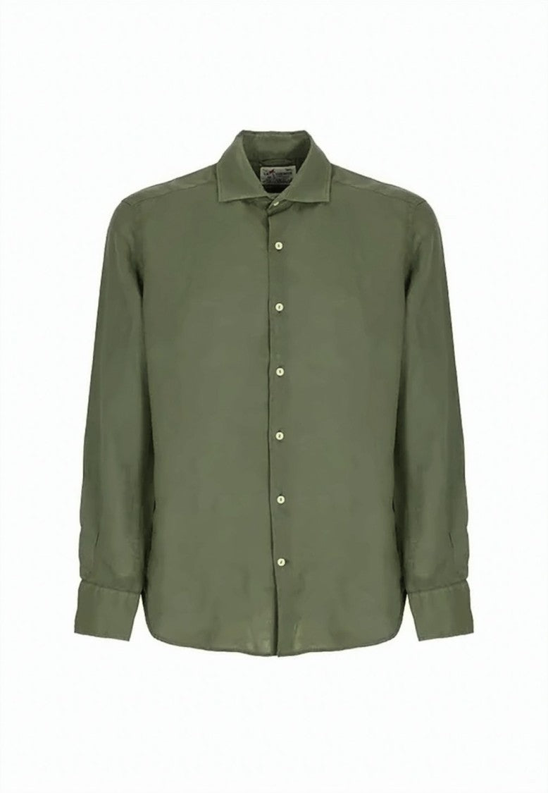 Mc2 Saint Barth Button-Up Shirt With Classic Collar And Long Sleeves