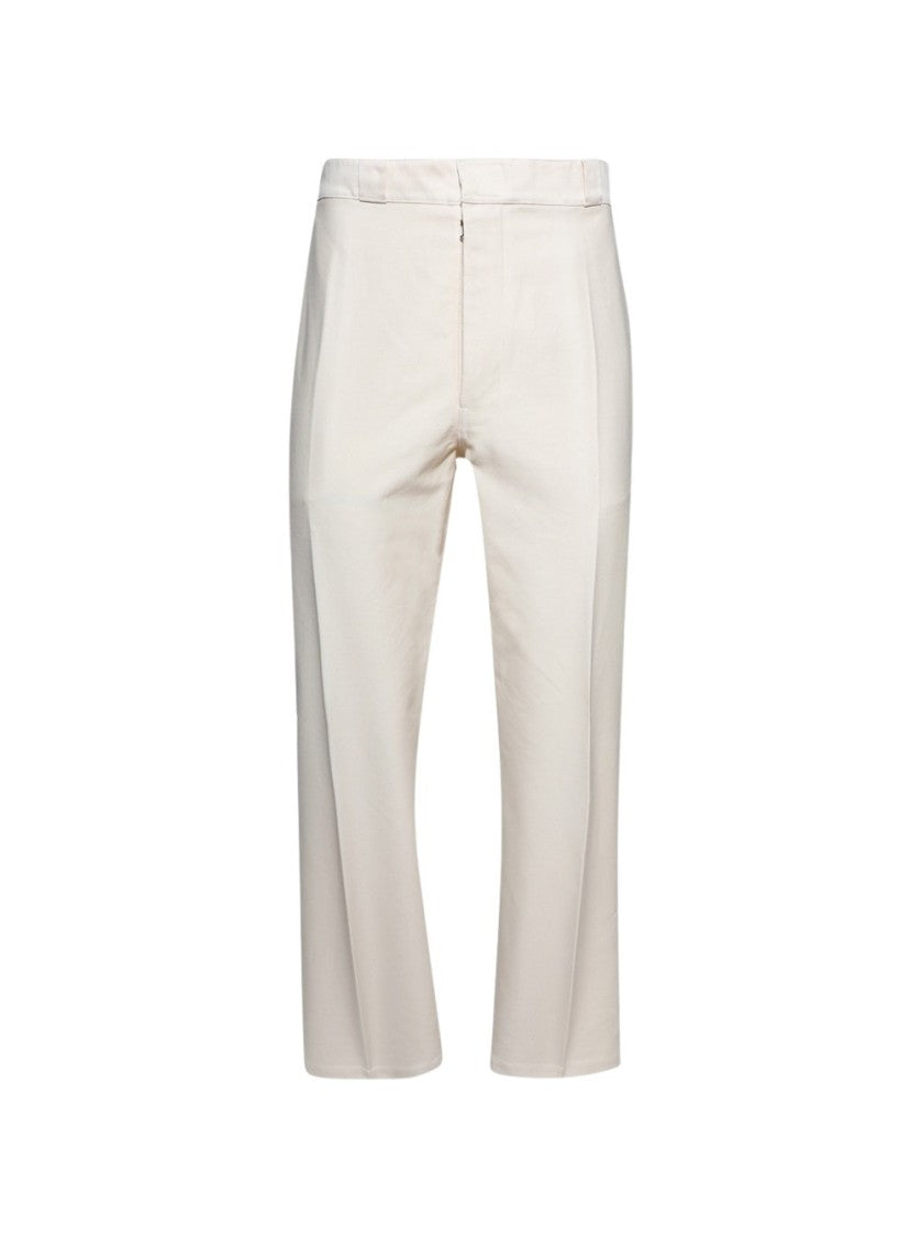 Maison Margiela Tailored Ecru Pants With Straight Leg Silhouette