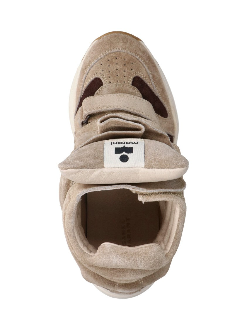 Isabel Marant Brown Balskee Wedge Suede High-Top Sneakers